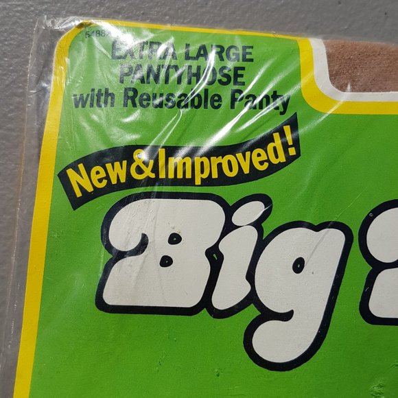 Vintage 1980s Big Mama Beige Stockings XL New NOS - Picture 3 of 8